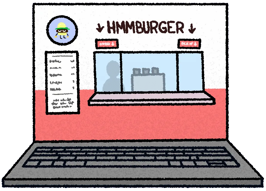 a hmmburger building